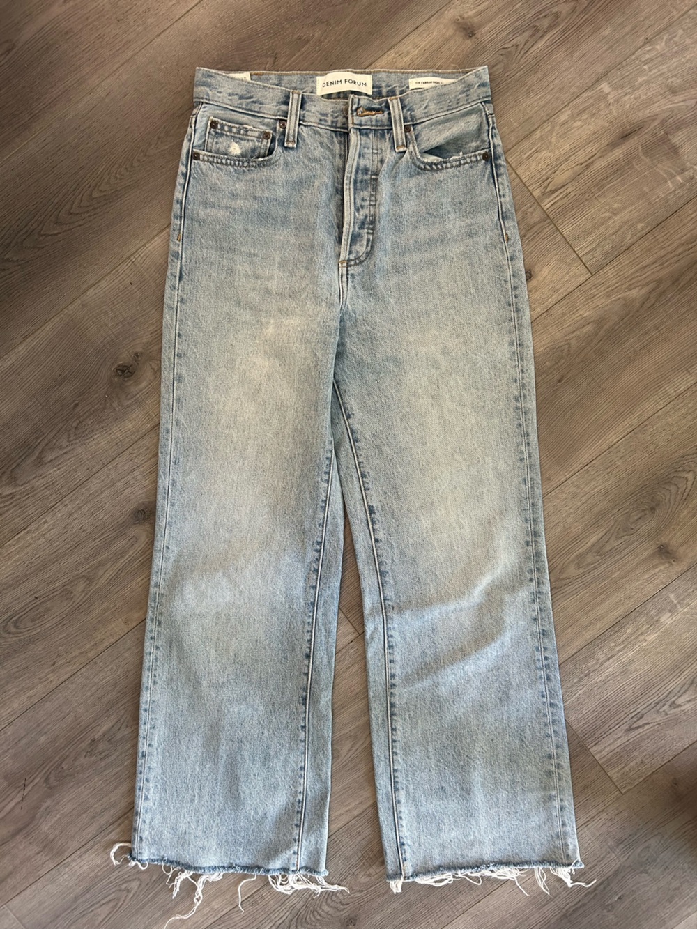 Denim Forum Aritzia “the Farrah “ Light Blue wide leg Jeans